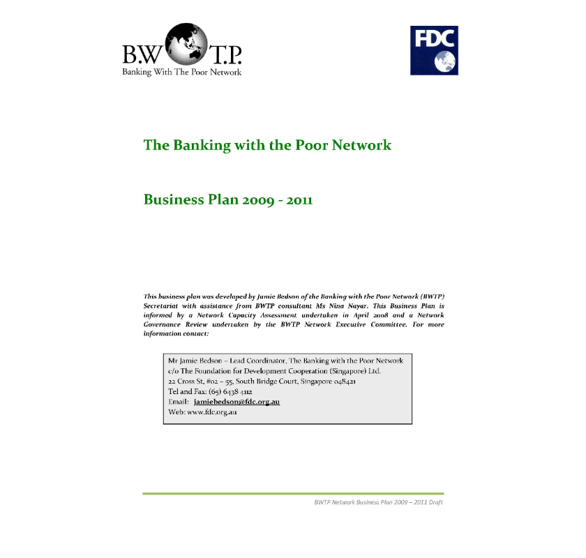 Bwtp Network Business Plan 2009